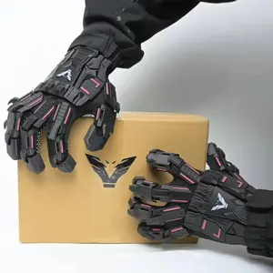Techwear Style Punk Tactical Mechanical Gloves Man Woman 3D Printing Handmade Wearable Armor Cosplay Exoskeleton Gloves