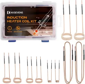 KKSEVENS Induction Heater Coil Kit 10PCS with Varying Lengths for Magnetic Induction Heater Bolt Removal White 1472℉/800℃ Heating Temperature