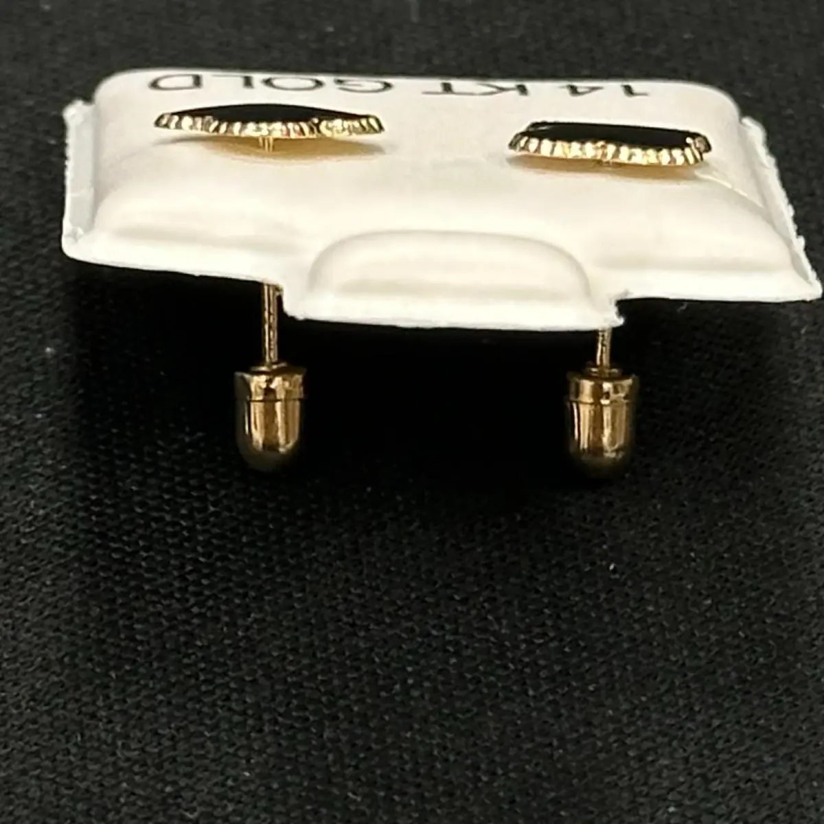 14k brocalitos negros de rosca-chicos