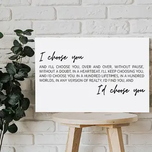 I Choose You Canvas Painting Oil Painting Wall Art Canvas Poster Decorative Painting Corridor Decoration Home Ornaments Photo