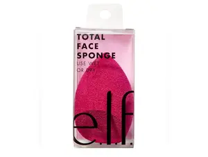 elf Total Face Sponge – Multi-Sided, Latex-Free, Angled & Rounded Sides, 1 Piece