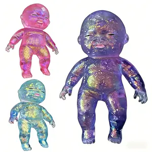 Jumbo Sparkly Squishy Toy – Curiosities Sugar Swaps Baby Squishie – Great for Stretching, Squeezing, Collecting & Trading – Sensory Fidget for Anxiety Relief, Kids & Adults