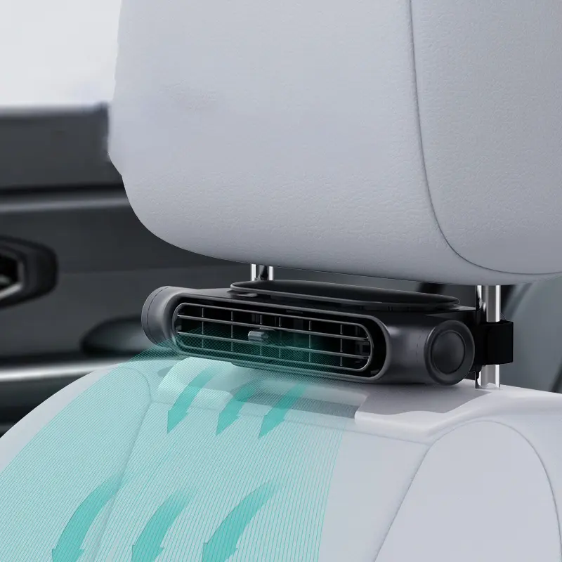 Mini Car Cooling Fan - Car Electric Fan with Adjustable Speed, USB Power Supply Mini USB car fan Car Seat Back Cooling Fan Portable 3 Speed Headrest Silent Cooler, Car Backseat Fan Suitable for most vehicles