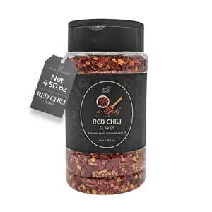100% Organic Red Chili Flakes – Crushed Red Pepper Spice | Extra Hot Seasoning for Pizza, Pasta & Cooking | 4.5 oz