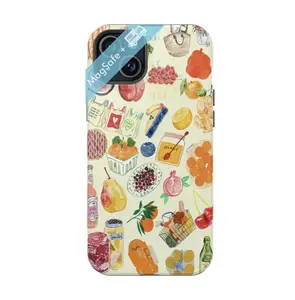 MagSafe Farmers Market Collage Phone Case MagSafe Sage Green Preppy Aesthetic Trendy Scrapbook Though Cases Cover for iPhone Models Tough 2-piece Phone Case
