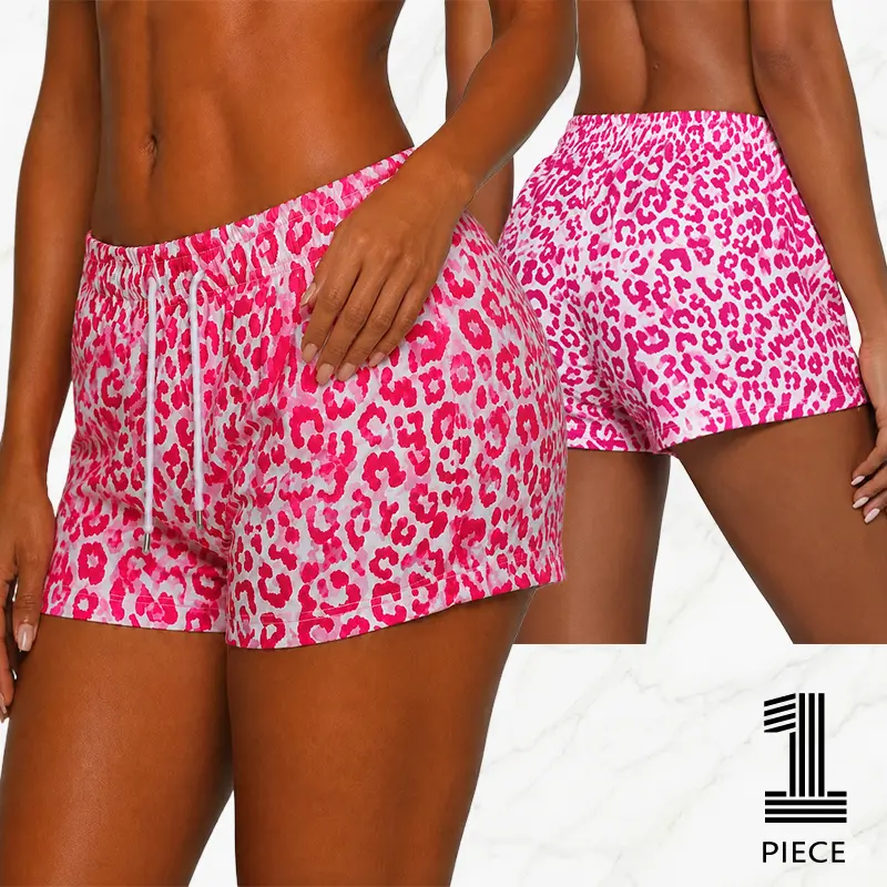Women's leopard print shorts. Elastic waistband drawstring. Women’s 3-inch shorts. Suitable for walking in the park. Family activities and outdoor outings. Everyday wear. Casual wear; Summer clothing; Women's apparel;Summervibes