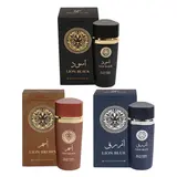 Bundle of Secret Plus Lion Black and Lion Brown and Lion Blue Spray Perfume Eau de Parfum for Men - 100ml/3.4fl.oz. - Men's Fragrance by Secret Plus
