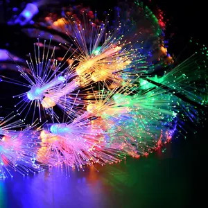 33FT Fiber Optic Fairy Lights 60 LED Firework String Light Twinkle Green Wire Christmas Lights for Indoor Outdoor Wedding, Christmas Tree, Garden, Patio, Party Decoration (Multi-Colored)