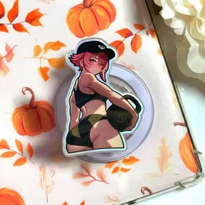 Gym Waifu Anime Tomboy Phone Grip, Aesthetic Muscle Girl Magsafe Holder, Trendy Gym Motivation Griptok, Otaku Fitness Accessory, Unique Gift for Anime Fans