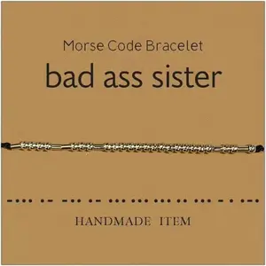 Morse Code Bracelets for Women,Morse Code Bracelets with Adjustable String,Inspirational Gifts for Women Girls