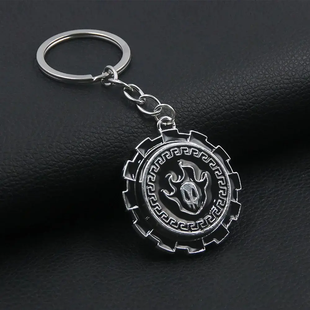 Bleach Keychain Kurosaki Ichigo Rotatable DIY Metal Pendant Keychain For Women Men Fans Jewelry Accessories Gifts