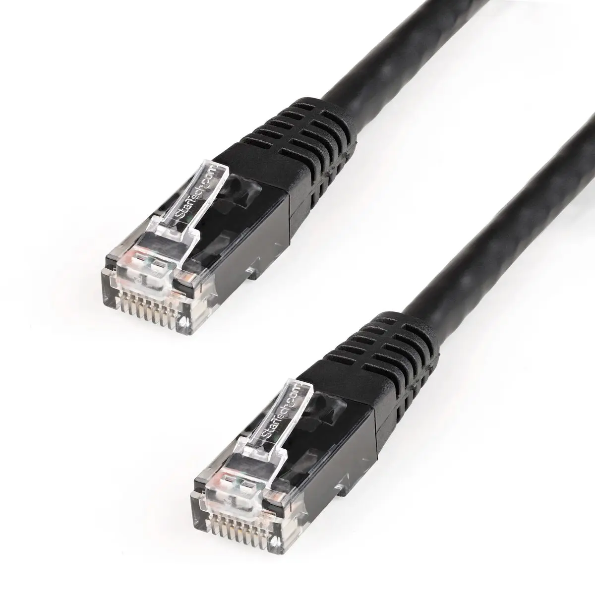 StarTech.com 100ft CAT6 Ethernet Cable - Black CAT 6 Gigabit Ethernet Wire -650MHz 100W PoE RJ45 UTP Category 6 Network/Patch Cord Snagless w/Strain Relief Fluke Tested UL/TIA Certified