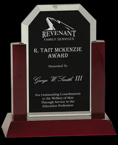 Custom Gateway Jade Clip Corner Glass Award