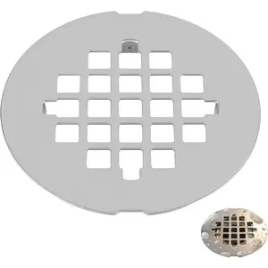 Shower Drain Cover - 4-1/4"  Snap-in Shower Drain Strainer - Round Shower Drain Strainer Grid - Stainless Steel Replacement Replacement Grate - Easy-to-Install Bath Drain Cover