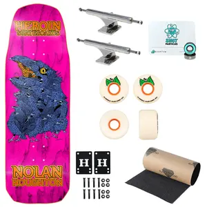 Heroin Premium Skateboard Complete Houghton Crow (Assorted) Slappy Trucks OJ Wheels and Quantum Snot Particles Bearings
