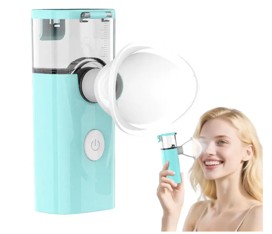 2-in-1 Nano Face & Eye Mister, USB Rechargeable Cool Mist Sprayer for Eyelash Extensions  Skin Hydration – Portable Handheld with Visual Water Tank