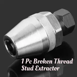 Heavy-Duty Impact Stud Extractor Tool Suitable for Broken, Rounded, Painted & Rusted Bolts - Cr- Bolt Removal Kit with Impact Driver Compatible for 1/4" to 1/2" (6-12mm) Damaged Fasteners, Automotive Repair Tool for Workshop & DIY