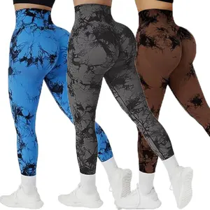 High-Waisted Tie-Dye Yoga Leggings for Women Ultra Stretchy Butt Lifting Comfortable Sweat-Wicking Fitness Pants with Four-Way Stretch and Breathable Fabric for Running Sports and Gym