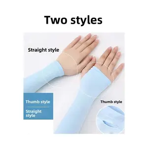 Summer UV Protection Ice Silk Arm Sleeves for Cycling Running Sports Cooling Breathable Unisex Arm Warmers
