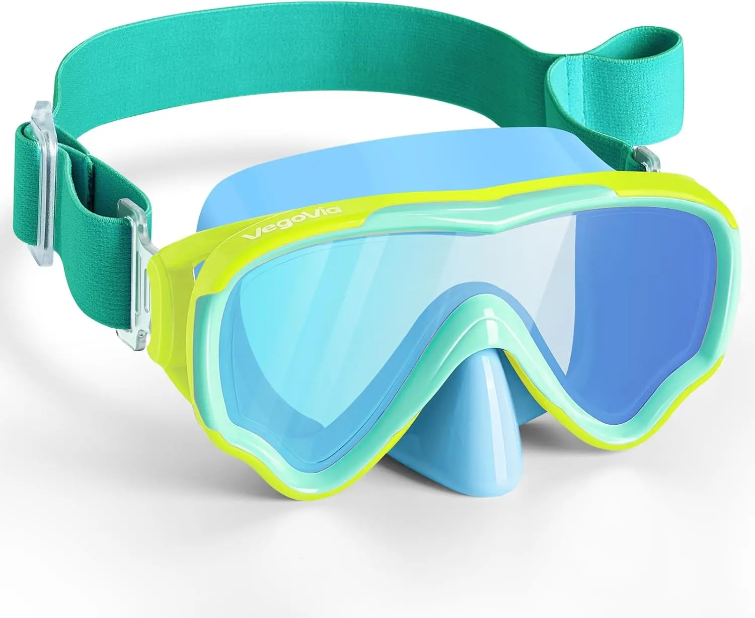 Kids Swim Goggles with Nose Cover, Anti Fog Wide View Clear Swim Mask for Kids Youth 3-15, Anti-Shattered No-leak