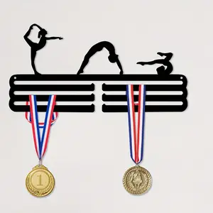 Metal Gymnastics Medal Hanger, Home Organizer Wall Mounted Hook, Indoor Decor Gift for Women, Sports Stadium & Events Display Rack, 1/2 Body Design