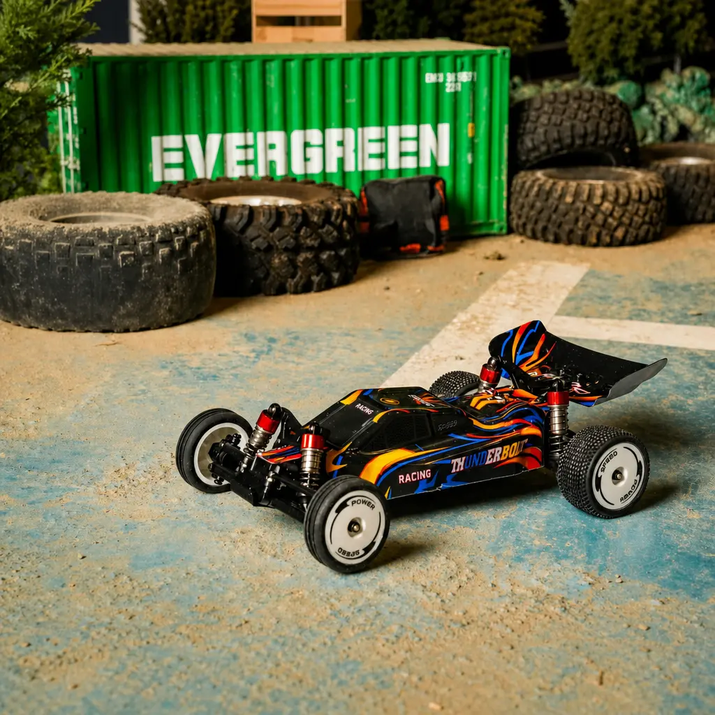 WLTOYS XKS 244016 V2 1/24 Scale 2WD High-Speed RTR Electric RC Buggy - 2.4GHz Proportional Remote Control, 3-Speed Control, 25KM/H, Gyro Stabilization, Independent Suspension, Safe Materials, Realistic Look, RC Vehicle for Kids Beginners, Holiday Gifts