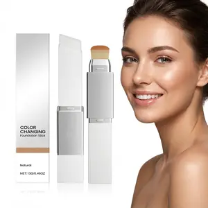 AMZ This Two-In-One Color-Changing Foundation Stick Features A Natural Color, A Light Texture, A Matte Finish, And A Clear And Transparent Finish. It Is Suitable For Daily Makeup Use