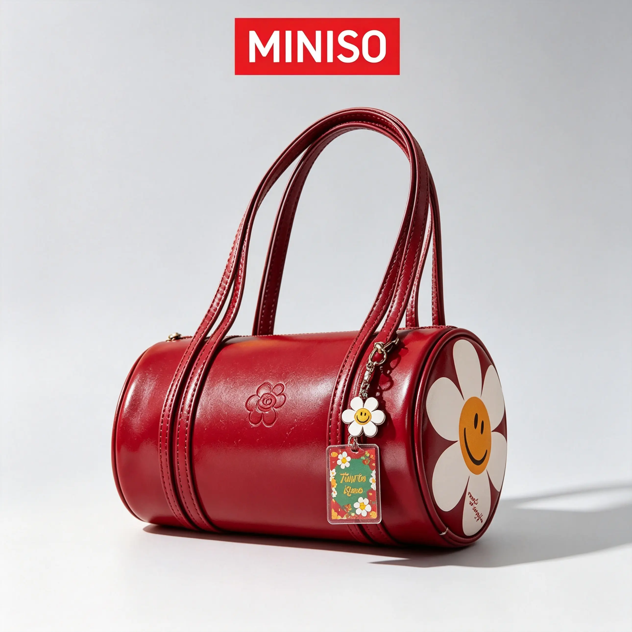 MINISO & Wiggle Wiggle Fashion small retro shoulder/crossbody handbag—youthful and stylish, red bag MINISO & Wiggle Wiggle Fashion small retro shoulder/crossbody handbag—youthful and stylish, red bag