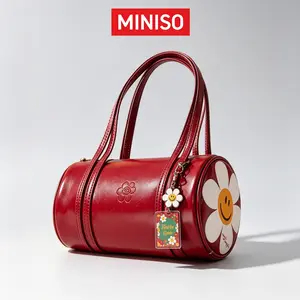 MINISO & Wiggle Wiggle Fashion small retro shoulder/crossbody handbag—youthful and stylish, red bag