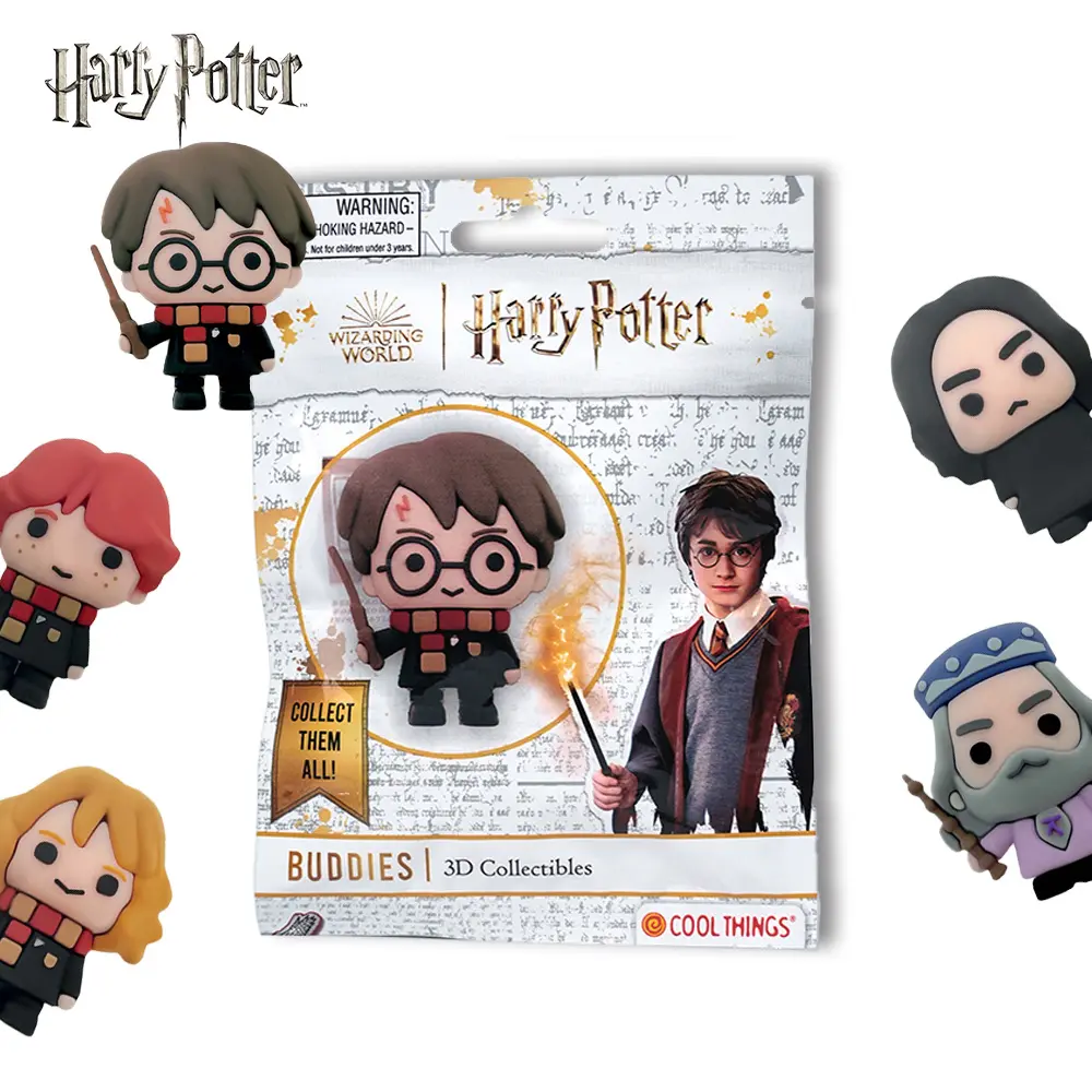 WB Officially Licensed Harry Potter Blind Bag 1PC 3D Mystery Figure Random Hermione Ron Dumbledore Voldemort Hagrid Malfoy Surprise Collectible Toy Perfect for Unboxing Fans Friends