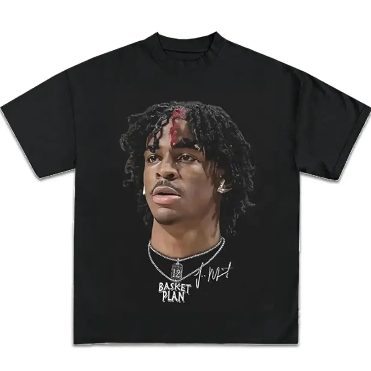 Ja Morant Icy Exclusive V2 Graphic T-Shirt,  Basketball 100% Cotton, Unisex for Womenwear and Menswear