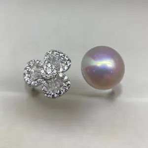 Freshwater Pearl White Pink Ring