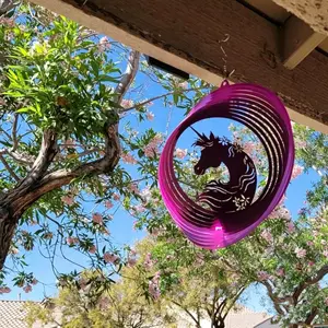 Creative Metal Stainless Steel Wind Chime 3D Foldable Rotating Decorative Hanging Ornament