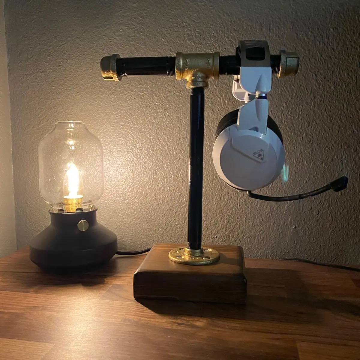 Handcrafted Wood/Metal Headphone Stand