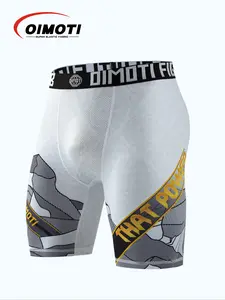 Men's Sporty Compression Leggings, Gym Sportswear Bottoms, Breathable & Comfortable, Ideal for Outdoor Activities & Sports Training, Random Letter Waistband Design