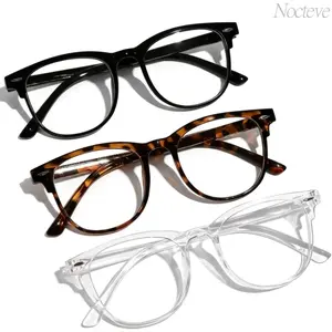 Anti-Glare Blue Light Blocking Glasses for Women, Square Retro Clear Lens Eyewear, Lightweight Stylish Frames, for Work, Study, Computer & Screen Time, Trendy Fashion Design, No Makeup Look Daily Wear