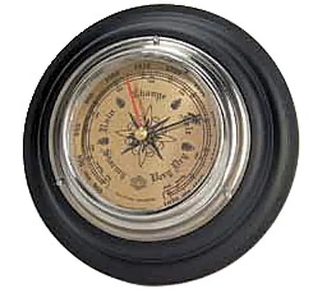 Wall Mounted Plastic Economy Aneroid Barometer, Educational Weather Forecasting Tool with a 7.5 Inch Diameter Dial Display, Dual Scale & Ring for Easy Hanging, Dual Scales, Weather Study