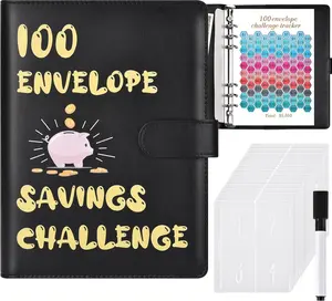 100 Envelope $5050 Savings Challenge Book with Envelopes - Money-Saving Binder for Easy Budgeting and Financial Goals