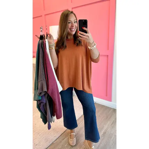 Raised Rib Easy-Fit Dolman Top by DD Design | Our #1 Best Seller | Reg - Plus