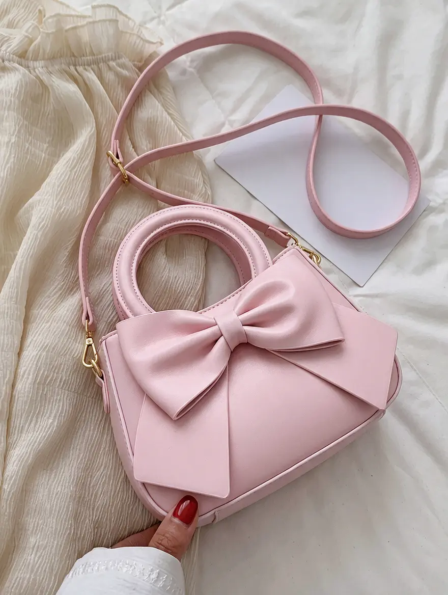 Small Purses for Women Crossbody Bag, Vegan Leather Crossbody Purses and Handbags with Top Carry Handle and Cute Bow Knot CHERUTY