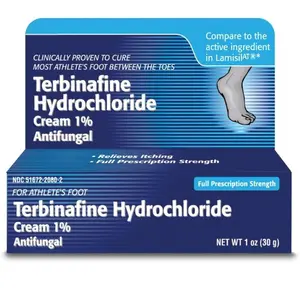 TARO Terbinafine Hydrochloride antifungal Cream 1% - Athletes Foot Cream Extra Strength, relieves itching & Burning, Cures Most Athlete's Foot, Jock Itch & Ringworm