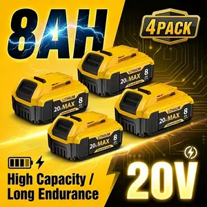 Replacement for DeWalt 20V Max Battery: 8.0Ah Lithium Batteries Compatible with DeWalt Battery DCB208 DCB200 DCB204 Cordless Power Tools