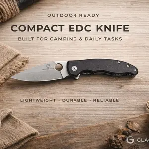 Everyday Carry Folding Knife – G10 Handle, 5Cr14 Steel Blade, Smooth CNC Finish