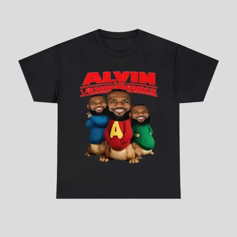 Alvin and The Chipmunks Graphic T-Shirt | Men’s Black Short Sleeve Streetwear Tee