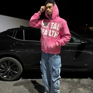 MW Pink Zip Ups Unisex Comfortable Cotton Fabric Jacket Fits True to Size 450 MSG