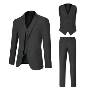 Men's 3 Piece Suit Blazer Vest Pants Formal Wedding Business Slim Fit Suit Set