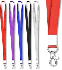 5 Pack ID Badge Lanyards with Clip – Cute Durable Neck Straps for Keys, Cruise Cards, Wallet, Phone, USB & Teacher ID Holders