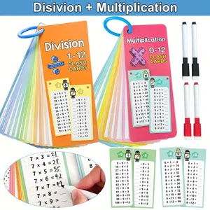 Multiplication Mastery Flash Cards Math Games for Kids Fun Learning Toys for Toddlers Division Practice Educational Flashcards for Children Develop Math Skills Confidence Boosting Colorful Durable Design