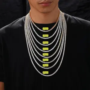 This Tennis Necklace Made of 925 Silver Features an 18K Gold Plated Plating And Is Adorned with Premium VVS1 Grade moissanite, Making It Ideal for Anyone. It Serves As an Exquisite Gift Option
