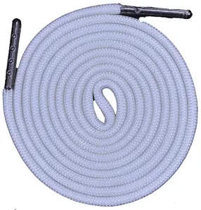BORED? PARACORD! 36 inch WHITE Shoe and Boot Laces Heavy Duty Thick and Tough Shoelaces for Sport Hiking Work Boots